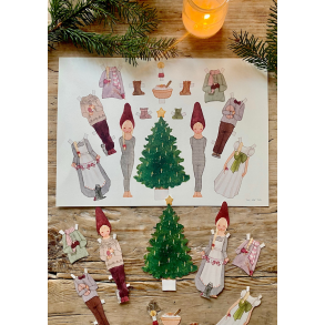 Påklædningsdukker papirklip