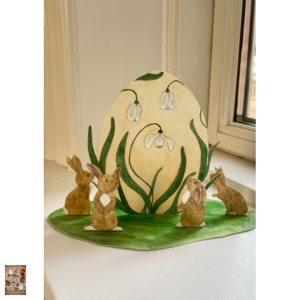 Vinterg�kke-�g med p�skeharer papirklip