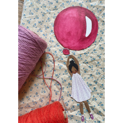 R�d ballon med pige