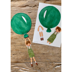 Gr�n ballon med dreng