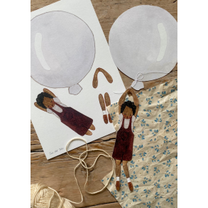 Hvid ballon med dreng