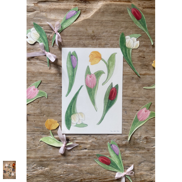 5 tulipaner papirklip