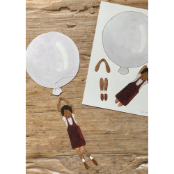 Hvid ballon med dreng