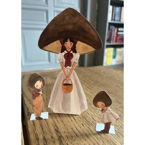 Brun svampemor med brn 