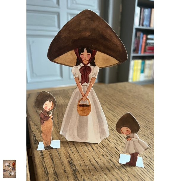 Brun svampemor med brn 