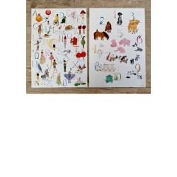 Tal- og bogstavplakat som s�t stor