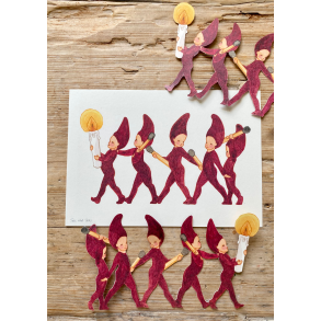 5 sm� nisser med lys papirklip