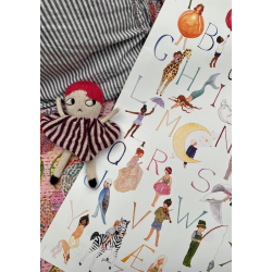 ABC plakat stor (dansk alfabet)