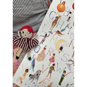 ABC plakat stor (dansk alfabet)