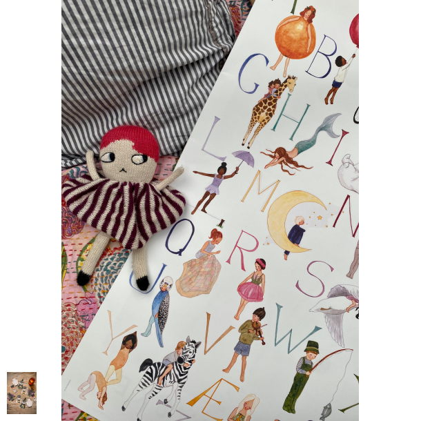 ABC plakat stor (dansk alfabet)