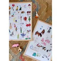 Tal- og bogstavplakat som s�t stor