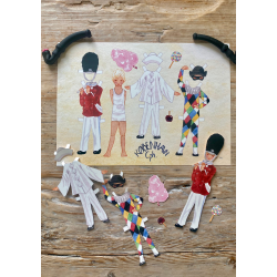 P�kl�dningsdukken Harlekin