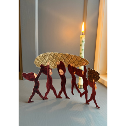 6 sm� nisser med kogle  papirklip