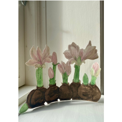 Amaryllis - sart rosa papirklip