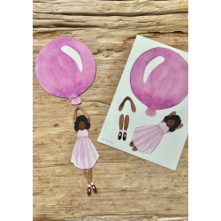 Lyselilla ballon med pige