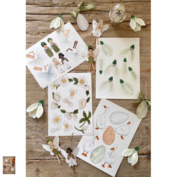 P�skepakke med fire sv�re klip 