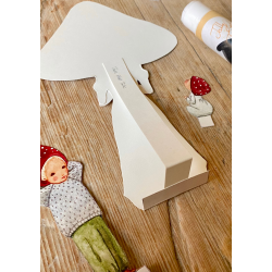 Rd svampemor med brn 