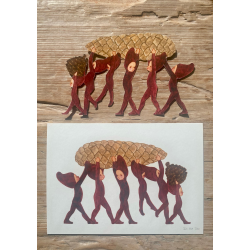 6 sm� nisser med kogle  papirklip