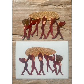 6 sm� nisser med kogle  papirklip