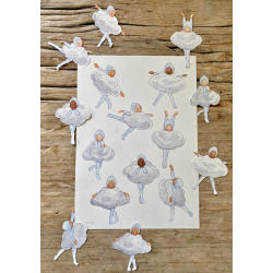 Dansende skyb�rn papirklip