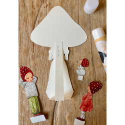 Rd svampemor med brn 