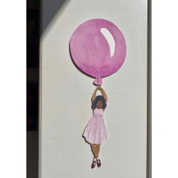 Lyselilla ballon med pige