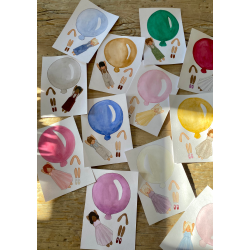 R�d ballon med pige