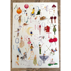 ABC plakat stor (dansk alfabet)