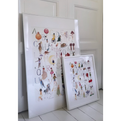 ABC plakat stor (dansk alfabet)
