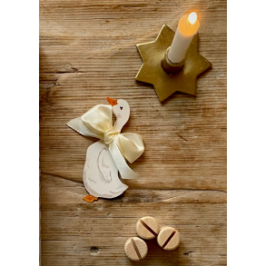 Frdiglavet julegs med hvid sljfe assorteret