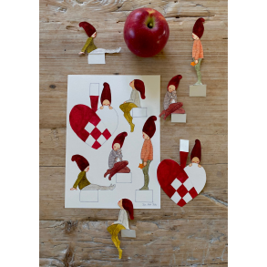 Kravlenisser med julehjerte A4 papirklip