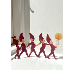 5 sm� nisser med lys papirklip